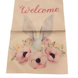 Easter Bunny Floral garden flag